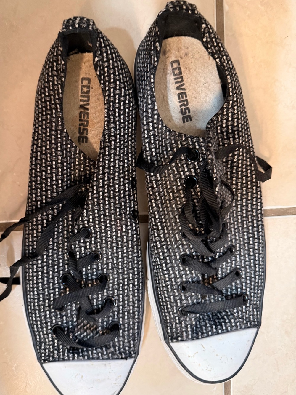 Converse Black Knit Low-Top Sneakers